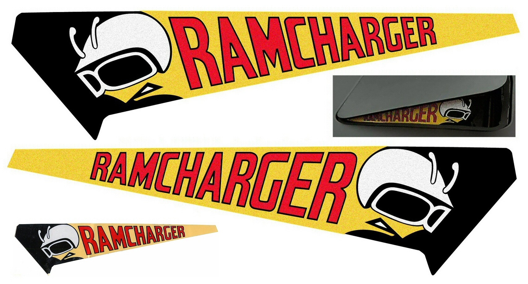 "Ramcharger" Air Door Decals, 1971-1972 Dodge Charger, Super Bee